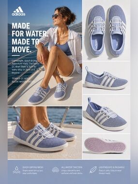 New Adidas outdoor Women's Terrex CC Boat Sleek Walking Water Shoes size 11